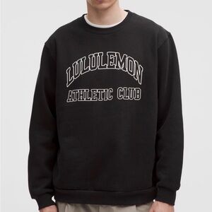 NWT Lululemon Steady State Crew Graphic Black Athletic Club Sweatshirt Medium